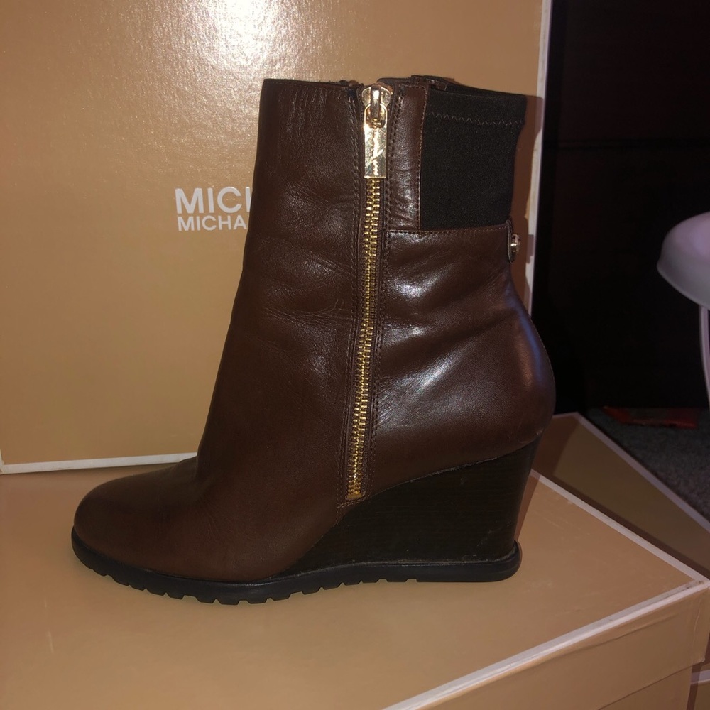 Brown MK booties